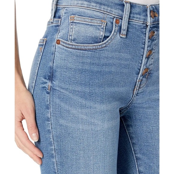 MADEWELL 9" Mid-Rise Skinny Crop Jeans with Button-Front, size 26 - Picture 6 of 12